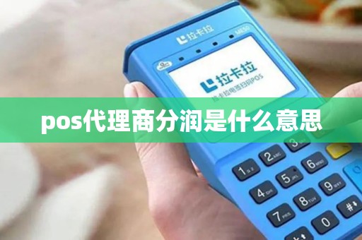 pos代理商分润是什么意思