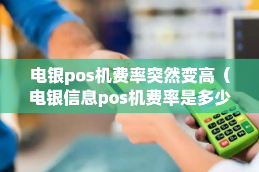 电银pos机费率突然变高（电银信息pos机费率是多少）