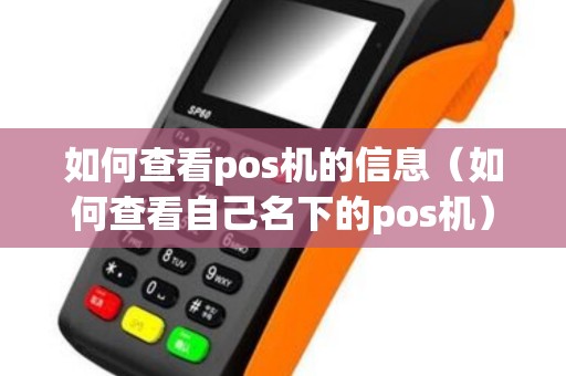 如何查看pos机的信息（如何查看自己名下的pos机）