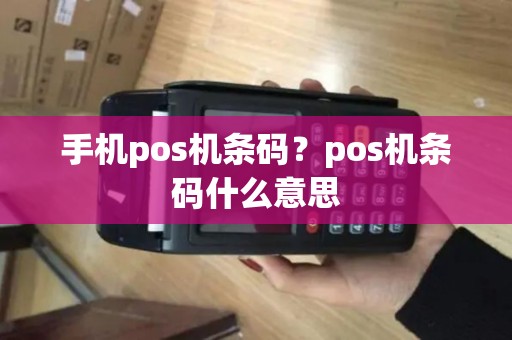 手机pos机条码？pos机条码什么意思