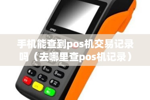 手机能查到pos机交易记录吗（去哪里查pos机记录）