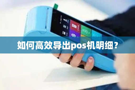 如何高效导出pos机明细？