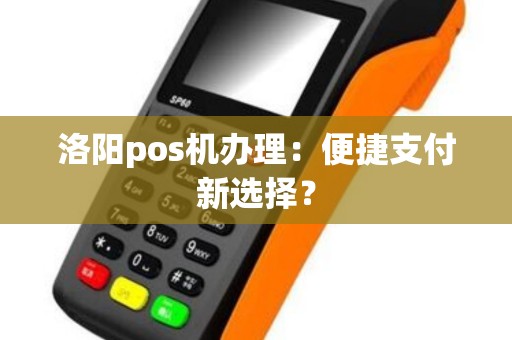 洛阳pos机办理：便捷支付新选择？