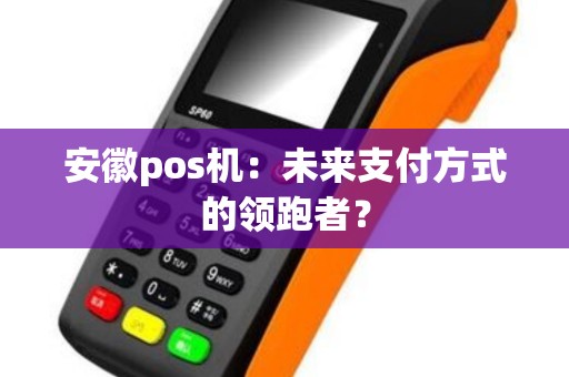 安徽pos机：未来支付方式的领跑者？