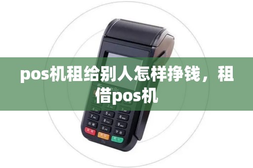 pos机租给别人怎样挣钱，租借pos机