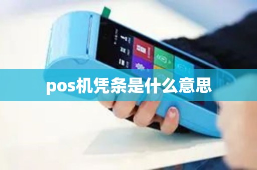 pos机凭条是什么意思