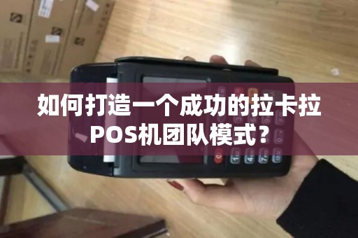 如何打造一个成功的拉卡拉POS机团队模式？