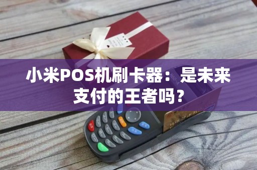 小米POS机刷卡器：是未来支付的王者吗？