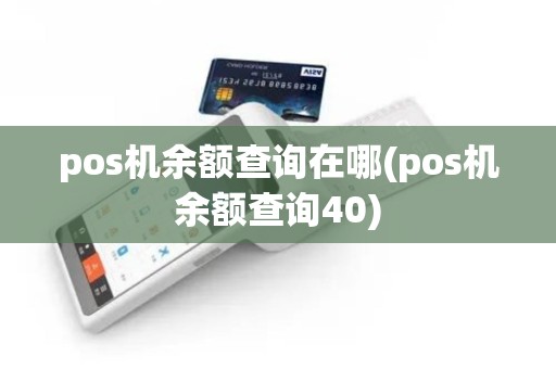 pos机余额查询在哪(pos机余额查询40)