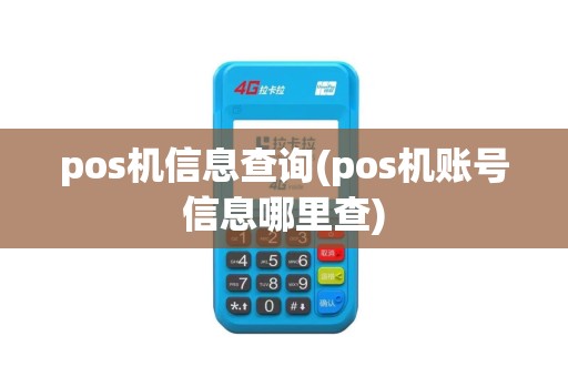pos机信息查询(pos机账号信息哪里查)