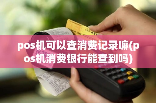 pos机可以查消费记录嘛(pos机消费银行能查到吗) pos机可以查消费记录嘛(pos机消费银行能查到吗)