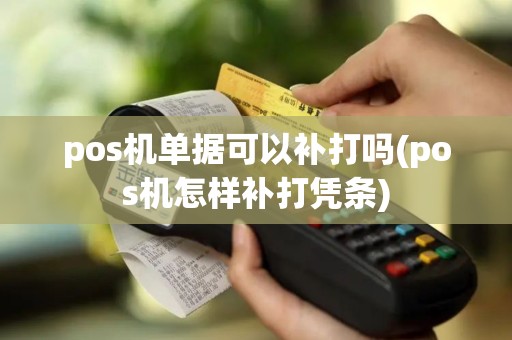 pos机单据可以补打吗(pos机怎样补打凭条)