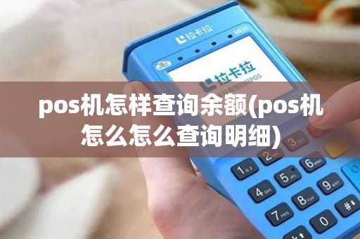pos机怎样查询余额(pos机怎么怎么查询明细)