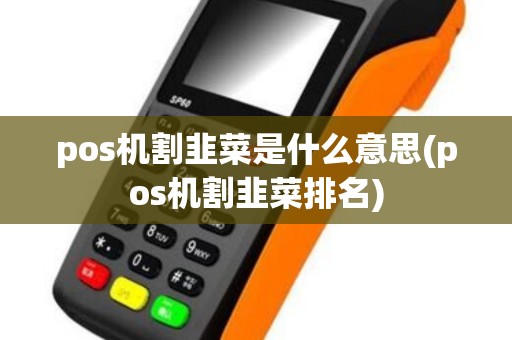 pos机割韭菜是什么意思(pos机割韭菜排名) pos机割韭菜是什么意思(pos机割韭菜排名)