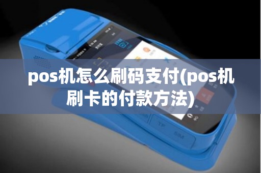 pos机怎么刷码支付(pos机刷卡的付款方法)