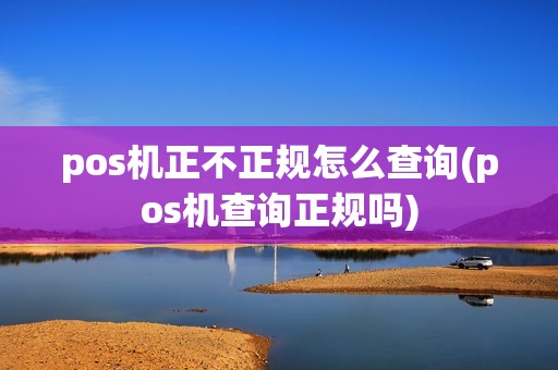 pos机正不正规怎么查询(pos机查询正规吗)