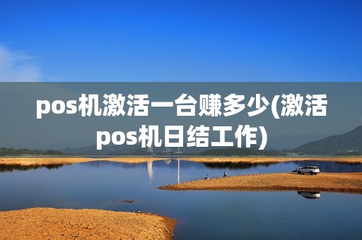 pos机激活一台赚多少(激活pos机日结工作)