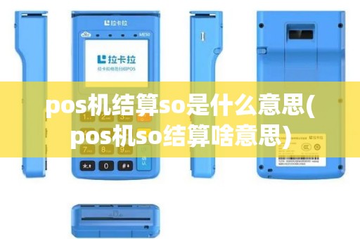 pos机结算so是什么意思(pos机so结算啥意思)
