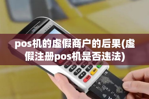pos机的虚假商户的后果(虚假注册pos机是否违法)