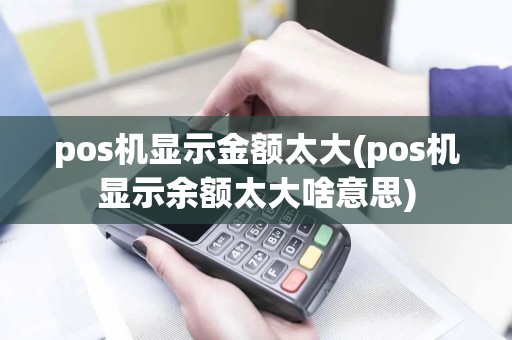 pos机显示金额太大(pos机显示余额太大啥意思)
