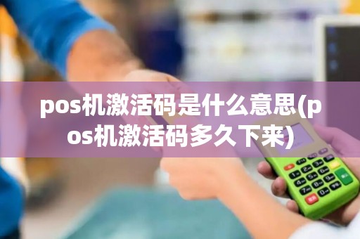 pos机激活码是什么意思(pos机激活码多久下来)