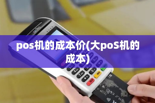 pos机的成本价(大poS机的成本)