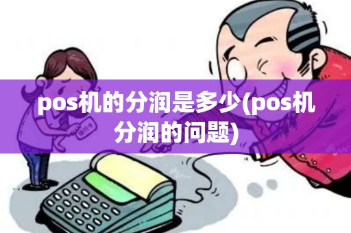 pos机的分润是多少(pos机分润的问题)