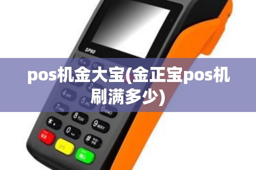 pos机金大宝(金正宝pos机刷满多少)