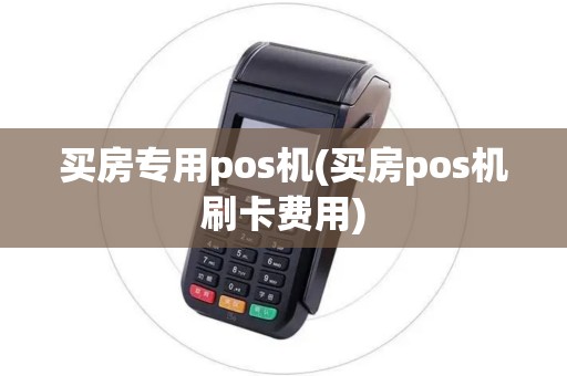 买房专用pos机(买房pos机刷卡费用)