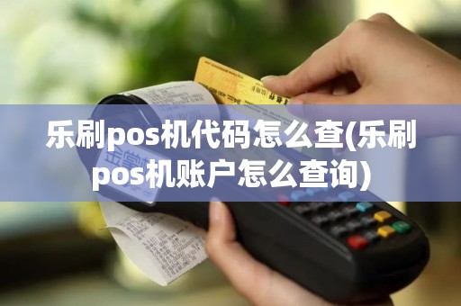 乐刷pos机代码怎么查(乐刷pos机账户怎么查询)