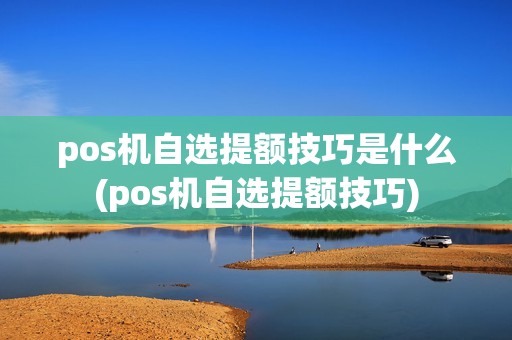 pos机自选提额技巧是什么(pos机自选提额技巧)