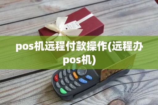 pos机远程付款操作(远程办pos机)