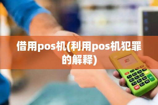借用pos机(利用pos机犯罪的解释)