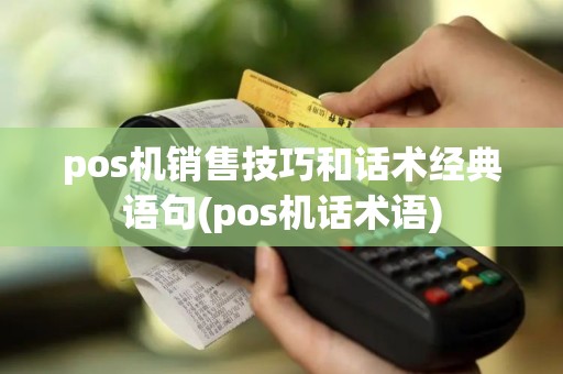 pos机销售技巧和话术经典语句(pos机话术语)