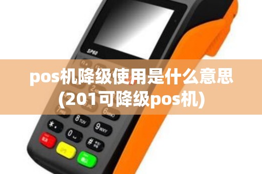 pos机降级使用是什么意思(201可降级pos机)