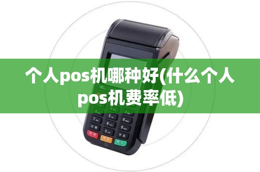 个人pos机哪种好(什么个人pos机费率低)