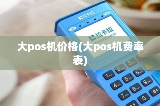 大pos机价格(大pos机费率表)