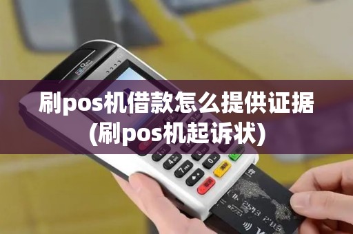 刷pos机借款怎么提供证据(刷pos机起诉状)