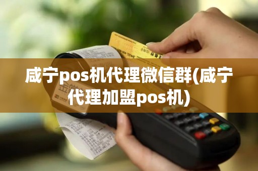 咸宁pos机代理微信群(咸宁代理加盟pos机)