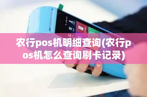 农行pos机明细查询(农行pos机怎么查询刷卡记录)