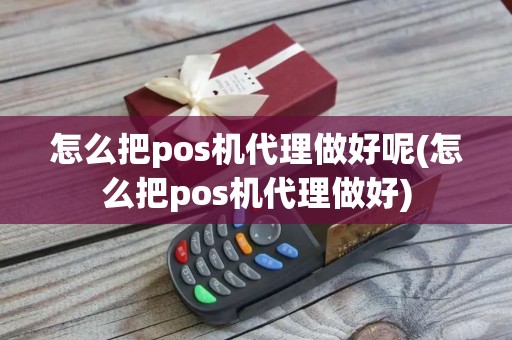 怎么把pos机代理做好呢(怎么把pos机代理做好)