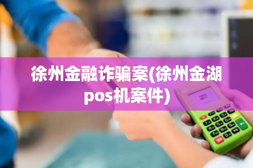 徐州金融诈骗案(徐州金湖pos机案件)