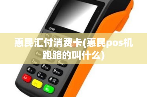 惠民汇付消费卡(惠民pos机跑路的叫什么)