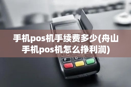手机pos机手续费多少(舟山手机pos机怎么挣利润)