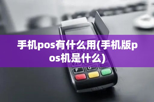 手机pos有什么用(手机版pos机是什么)
