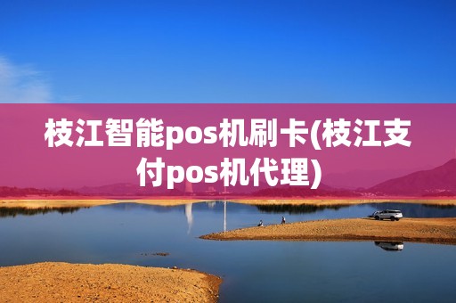 枝江智能pos机刷卡(枝江支付pos机代理)