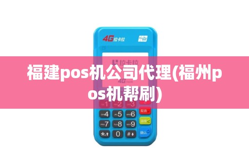 福建pos机公司代理(福州pos机帮刷)