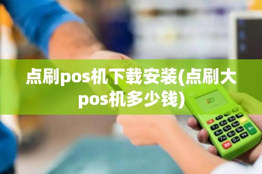 点刷pos机下载安装(点刷大pos机多少钱)
