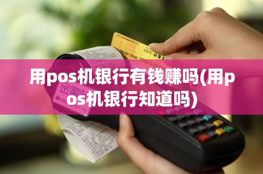 用pos机银行有钱赚吗(用pos机银行知道吗)