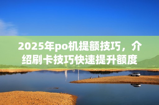 2025年po机提额技巧，介绍刷卡技巧快速提升额度